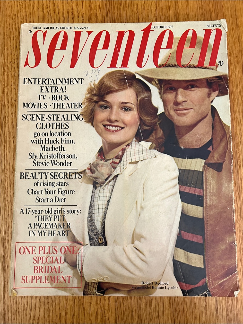 Vintage Seventeen Magazine October 1973 Featuring Robert Redford